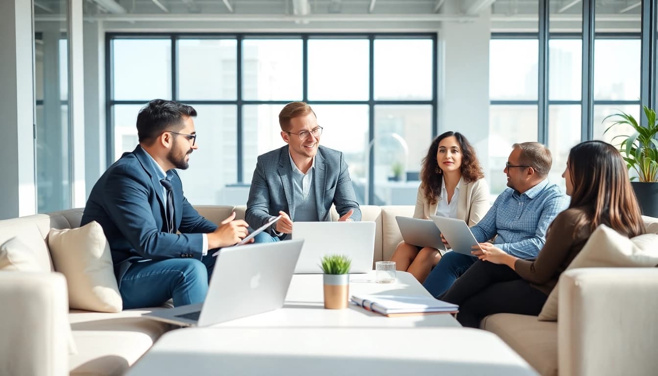 Engaged consultation with a business coach near me showcasing collaboration and strategy development.