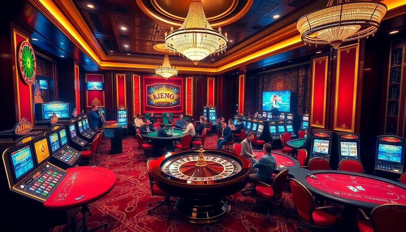 Gambling excitement in a luxurious casino with 주소모음 elements for strategic plays.