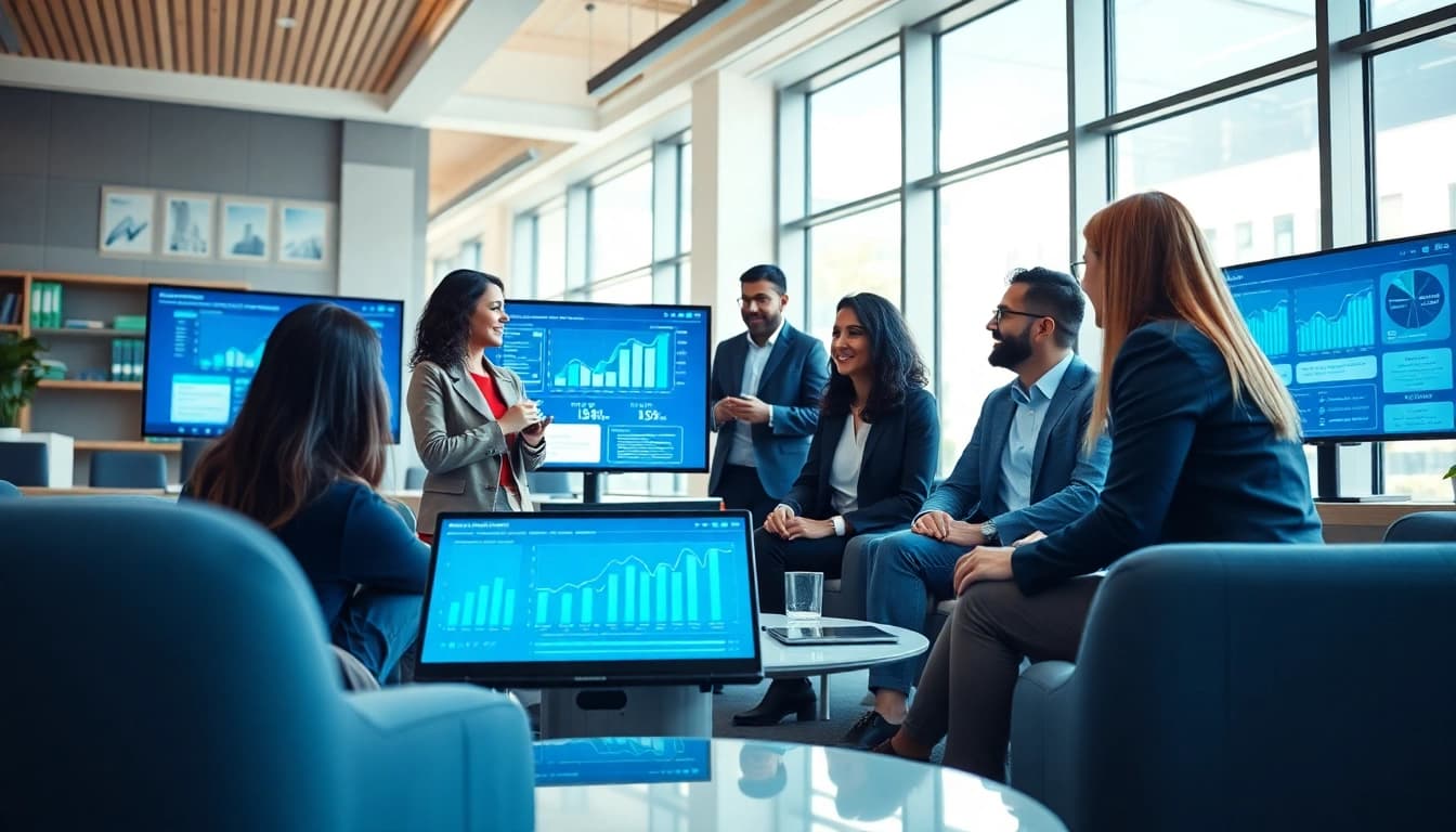 Analyze strategies at https://152.42.170.247 with a team of marketing professionals in an engaging workspace.