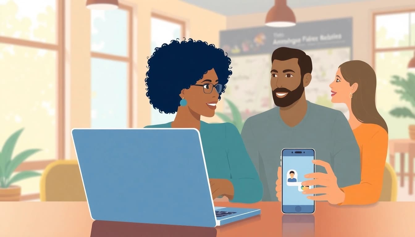 Engaging Anonymous Conversations in a cozy café setting with diverse participants.