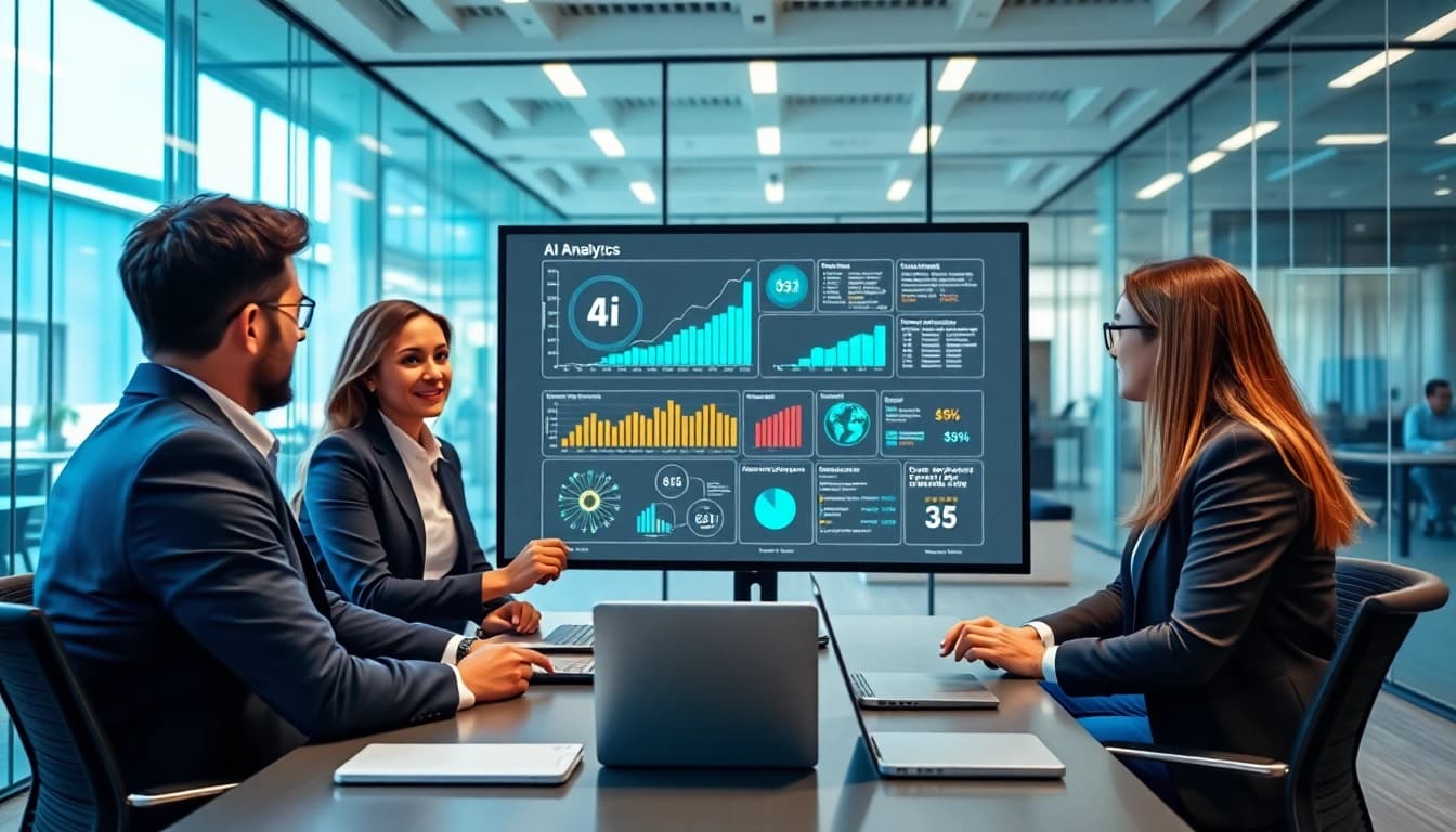 Engage in SME AI consulting services with expert teams brainstorming around advanced data analytics.