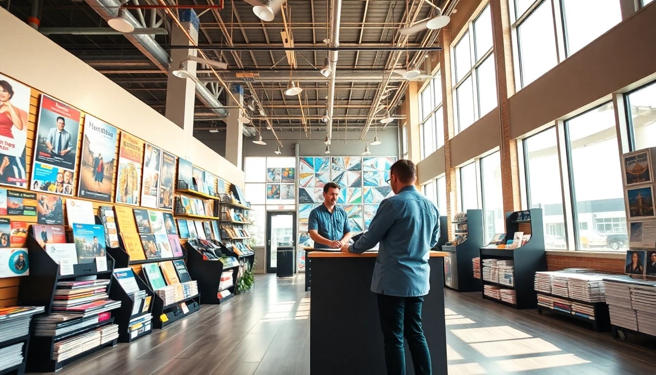 Visit our custom print shop Edmonton for vibrant print solutions and engaging customer service.