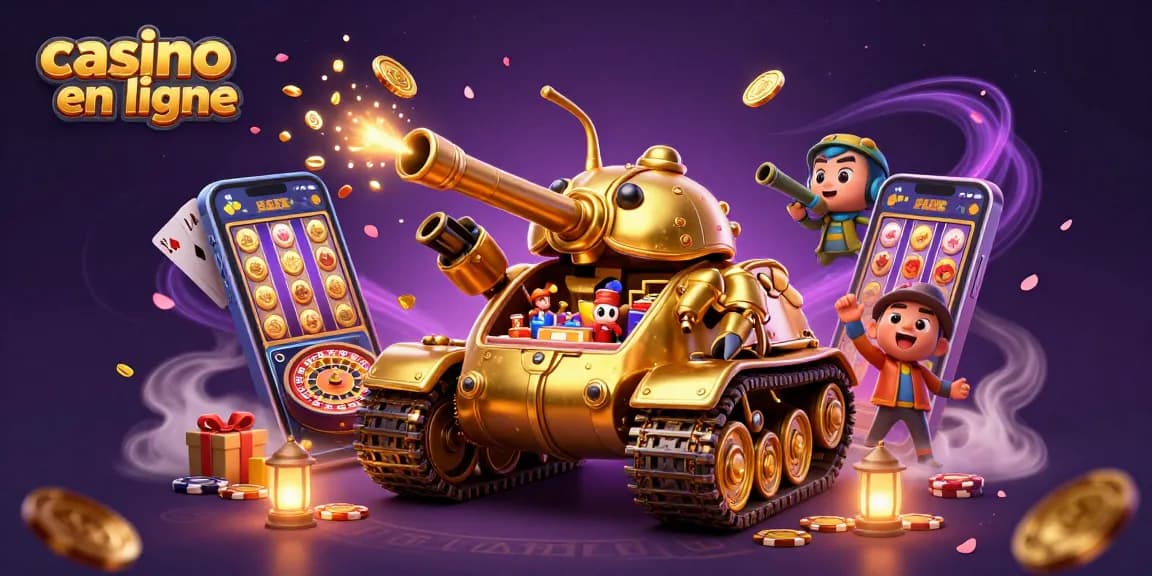 Casino en ligne : Découvrez l'animation luxueuse d'une scène de casino dynamique et colorée.