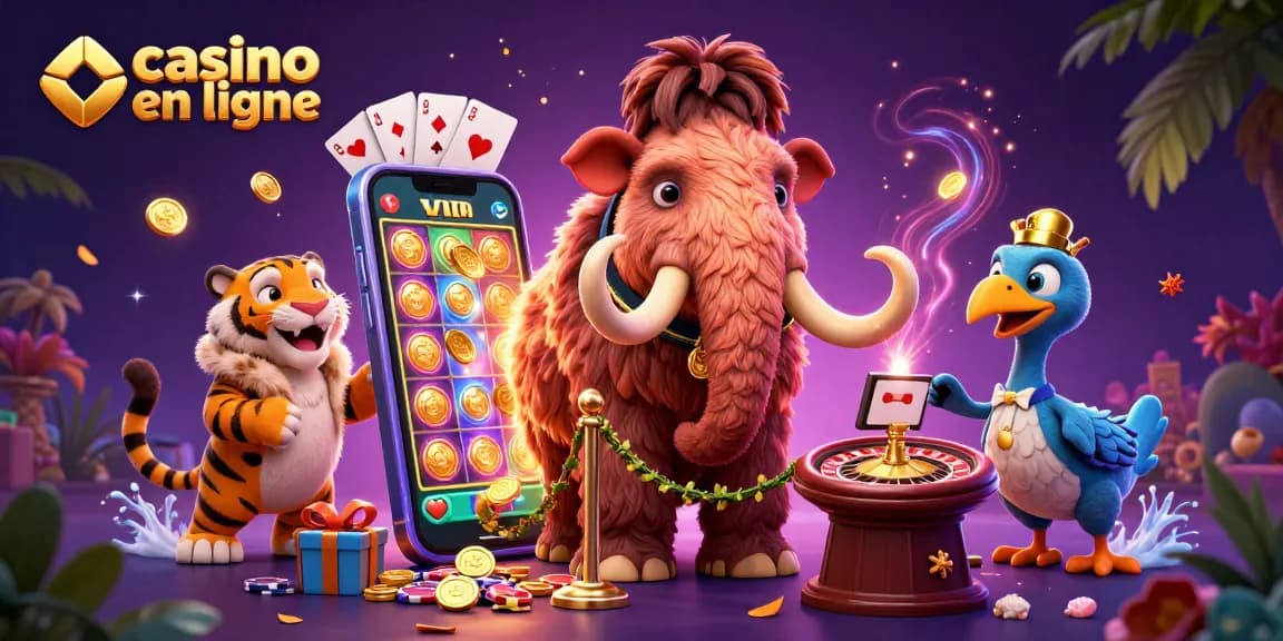 Profitez d'une expérience de casino en ligne avec un mammouth gardien, un tigre VIP et un dodo portier.