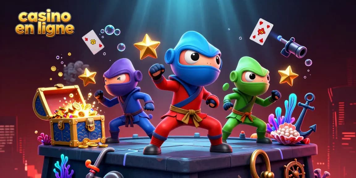 Jouez au casino en ligne avec nos talentueux ninjas caméléons prêts pour l'aventure !