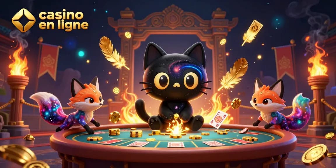 Accumulez les gains au casino en ligne avec cette scène animée de jeux captivants.
