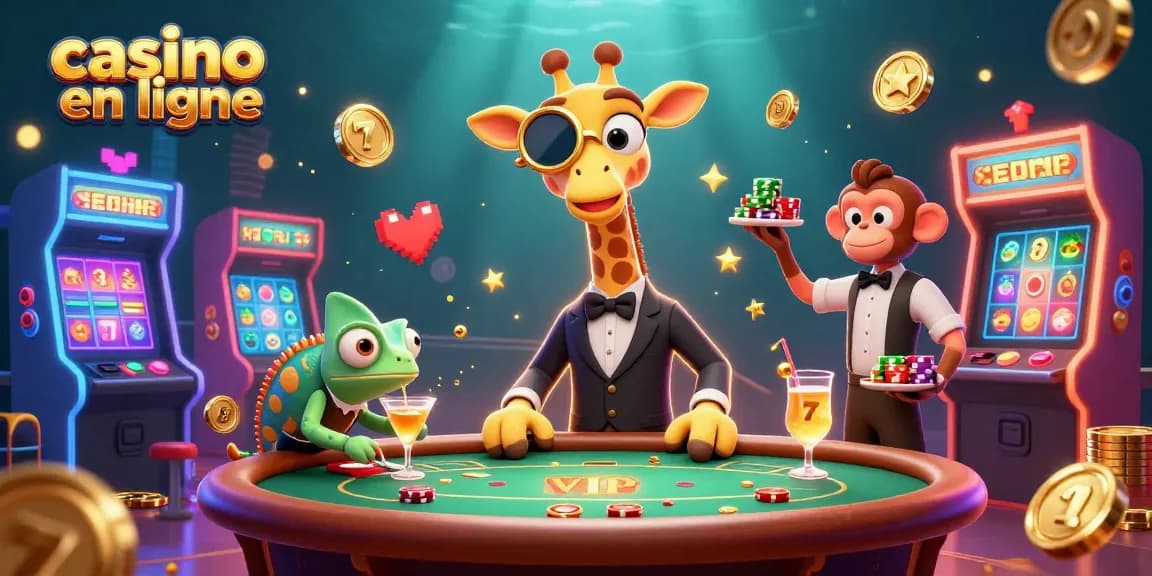 Le casino en ligne offre une ambiance vibrante avec une girafe parieur, un valet singe et un barman caméléon.