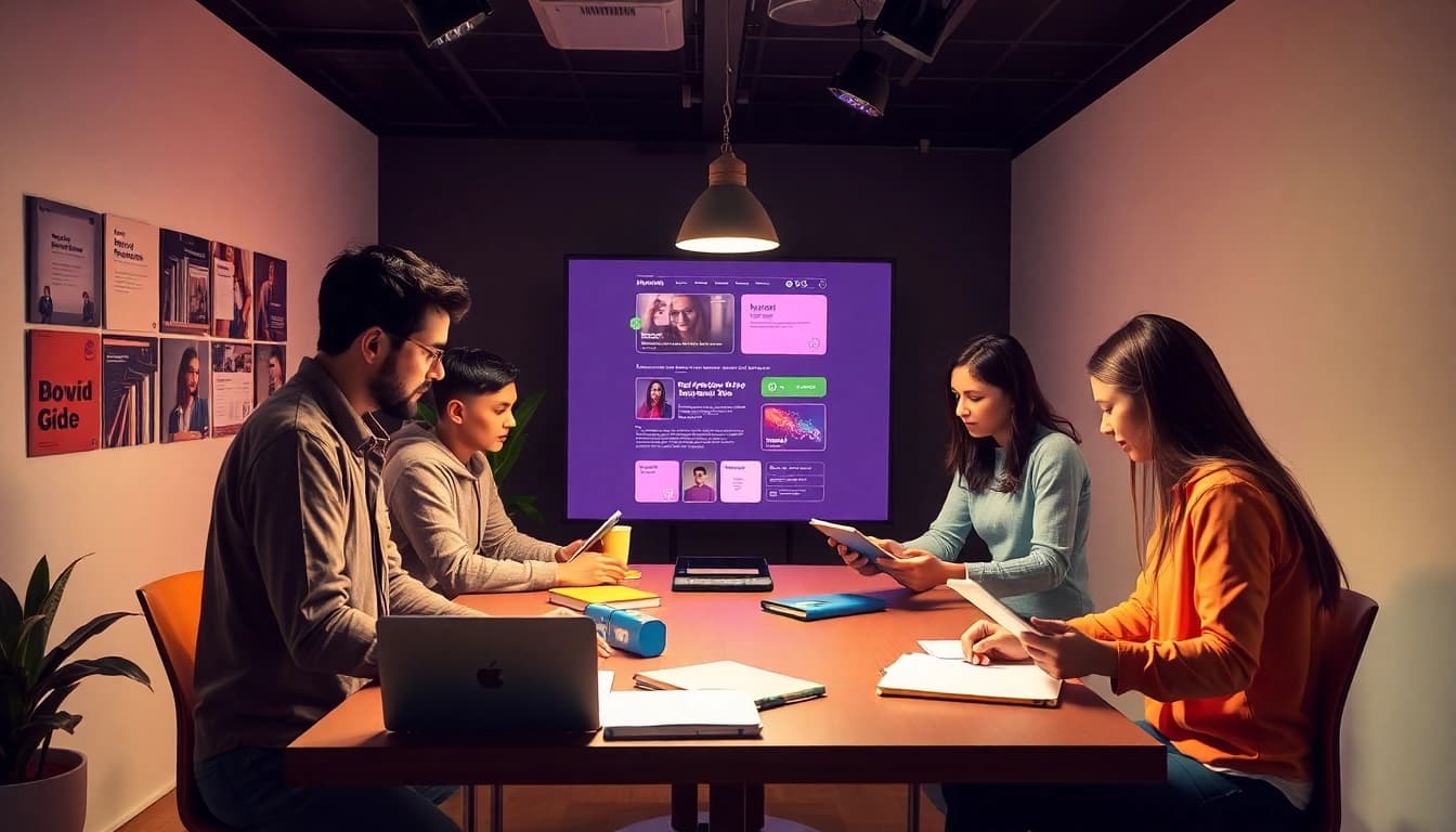 Desenvolvimento de Site em equipe, projetando digitalmente um layout inovador.
