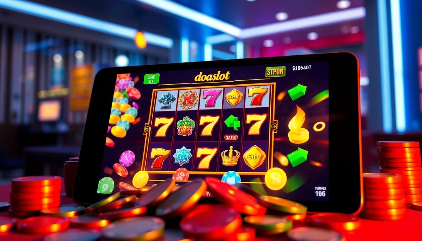 Engaging doaslot slot game interface with colorful graphics and dynamic animation.