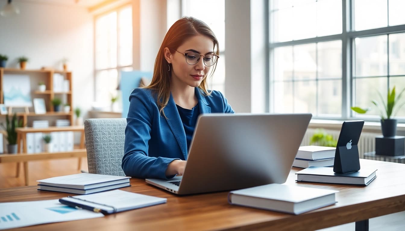 Optimisez vos stratégies sur anneduboc.fr avec une experte en marketing digital au travail.