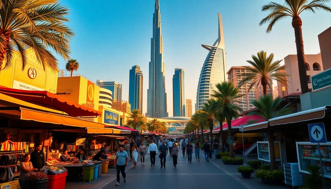 Experience vibrant Dubai city sightseeing with iconic landmarks and lively markets.
