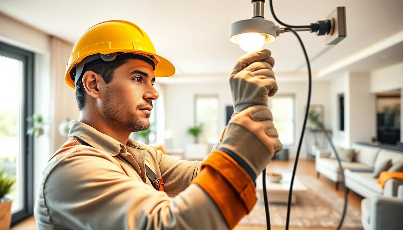 Expert electricians in vancouver enhancing a home's lighting with professional installations.