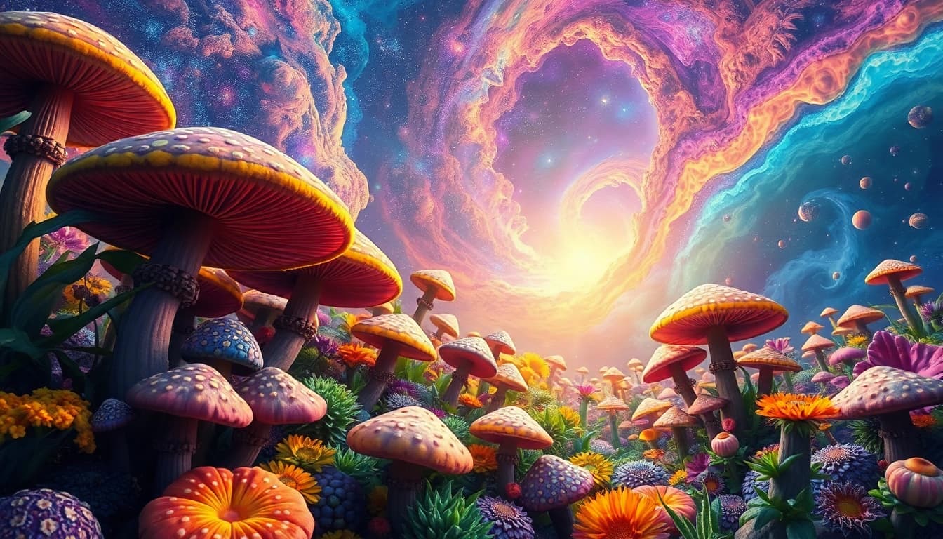 Discover a vibrant psychedelic landscape representing Psychedelicschemstore's unique offerings.