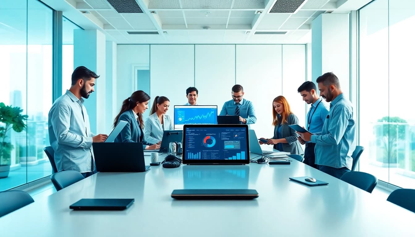 Collaborative workspace of Fredericksburg IT Companies showcasing innovative teamwork.