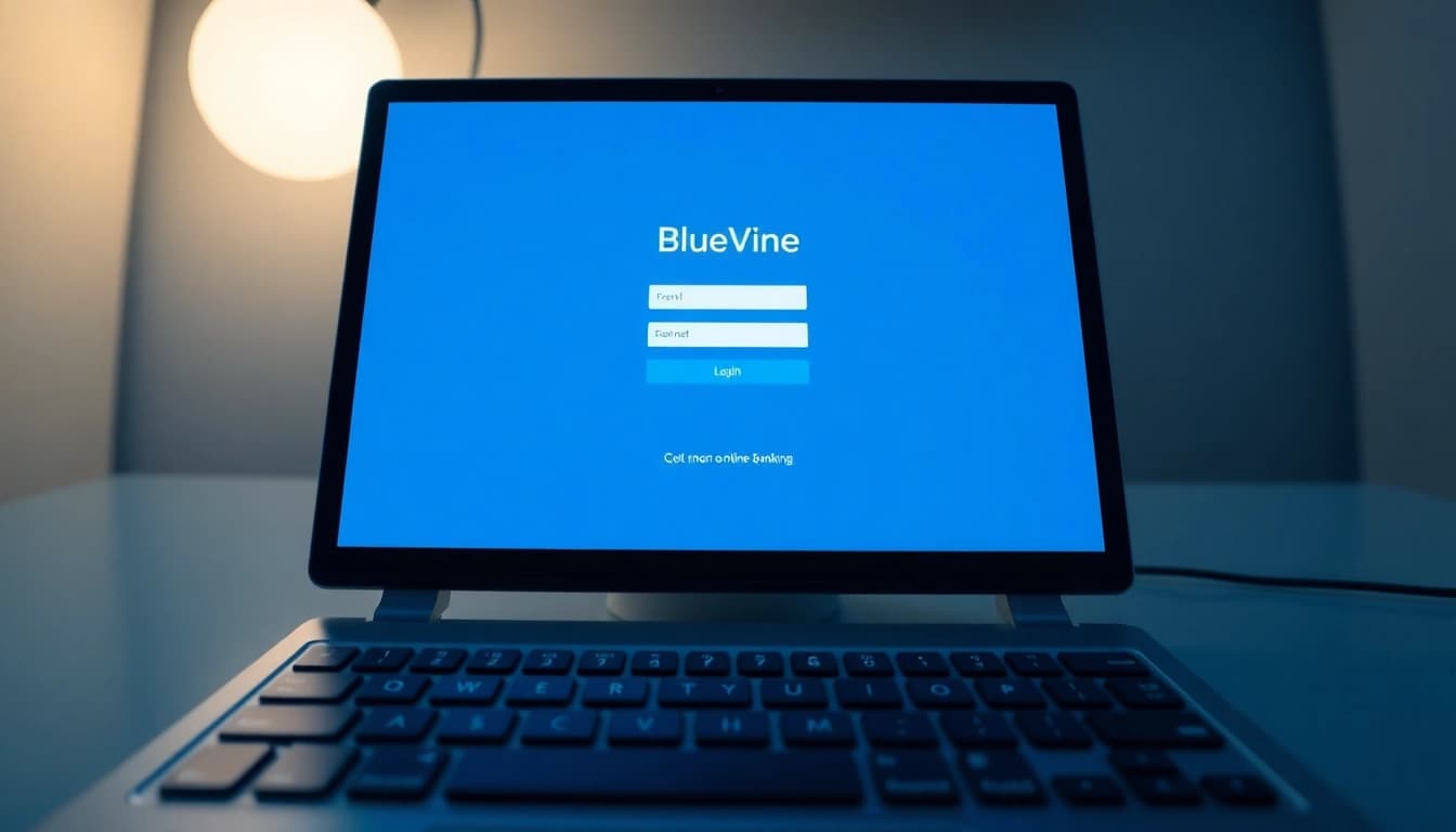 Access the BlueVine login page easily through secure methods on a computer screen.