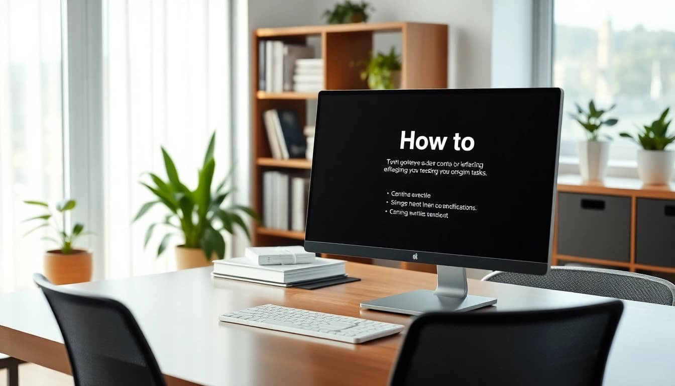 How to effectively organize your workspace with a minimalist desk setup.