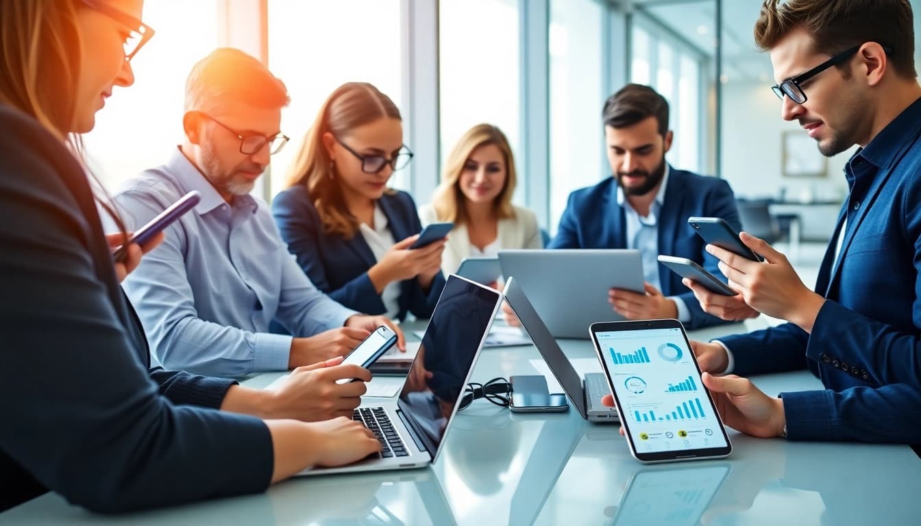 Teams utilizing mobile crm tools to enhance customer engagement and streamline operations.