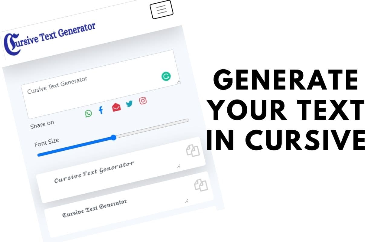 Free Online Cursive Text Generator for Stylish Fonts