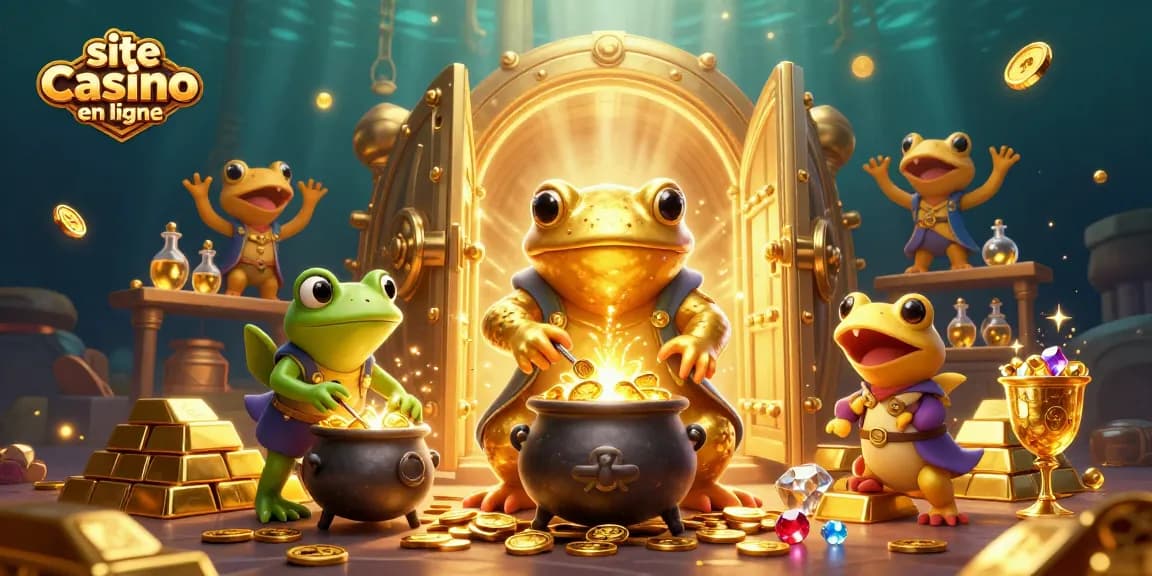 Jouez sur un site casino en ligne rempli d'or et de trésors magiques dans un laboratoire fantastique.