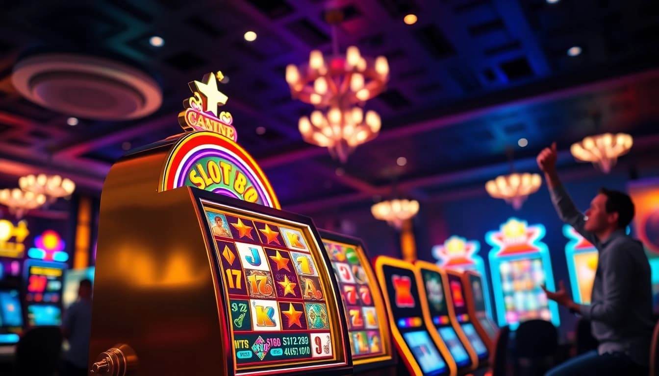 Menangkan hadiah besar di slot88 dengan mesin slot berwarna cerah dan pemain yang bersukacita.