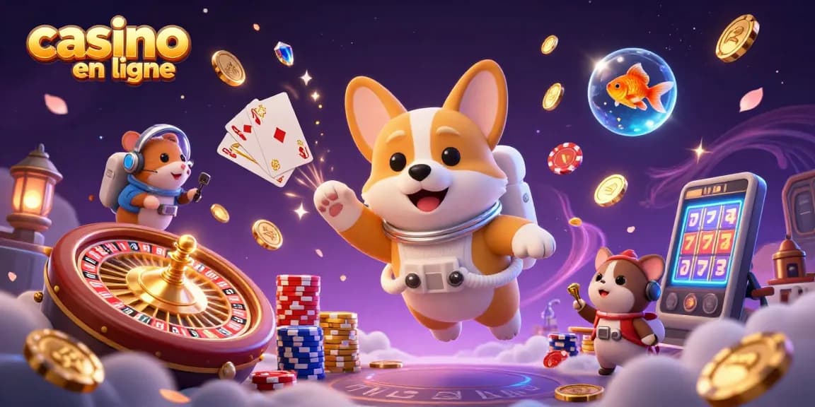 Jouez sur un casino en ligne avec des personnages de dessins animés animés dans un casino spatial captivant.