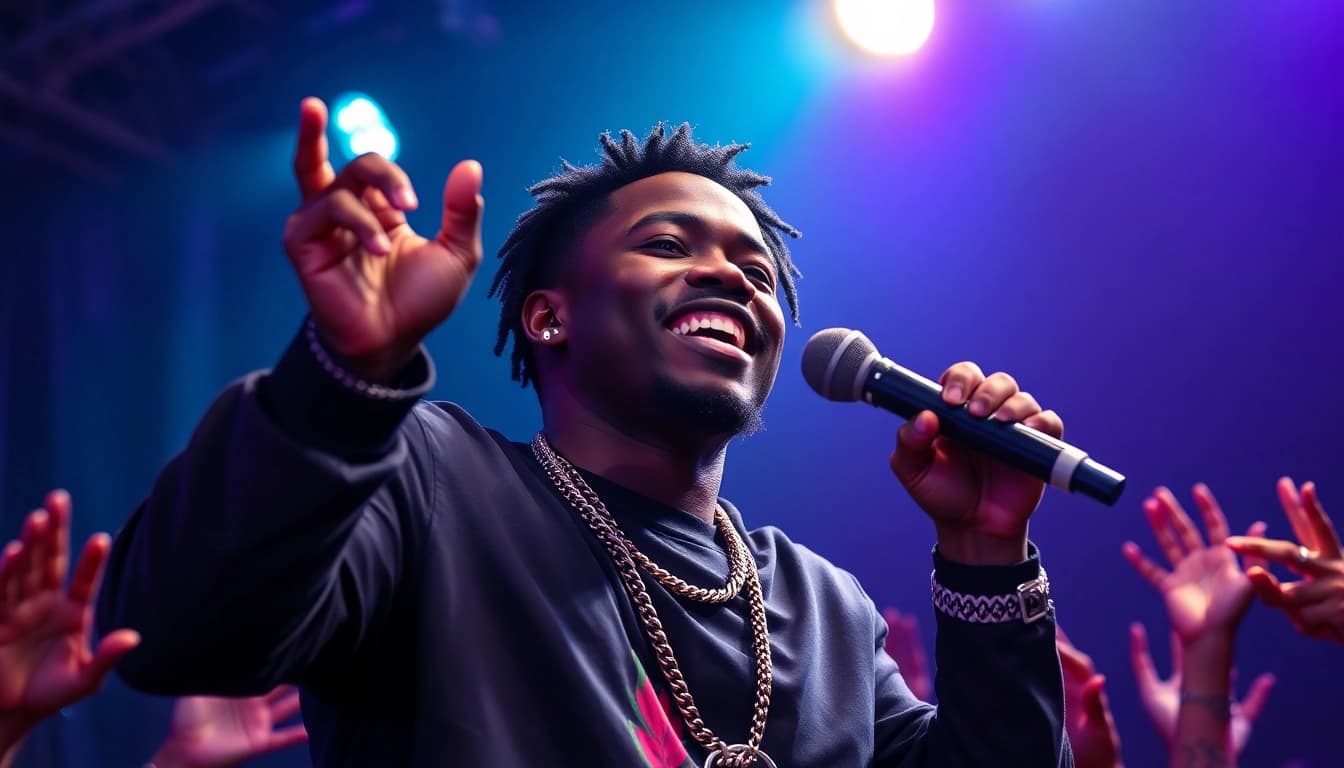 wadupnaija showcases Blaqbonez performing passionately during his latest album release event.