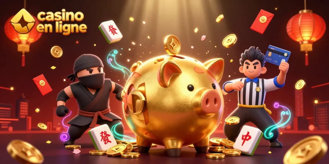Profitez des jeux de casino en ligne avec des personnages vibrants et des éléments dynamiques dans une ambiance colorée.