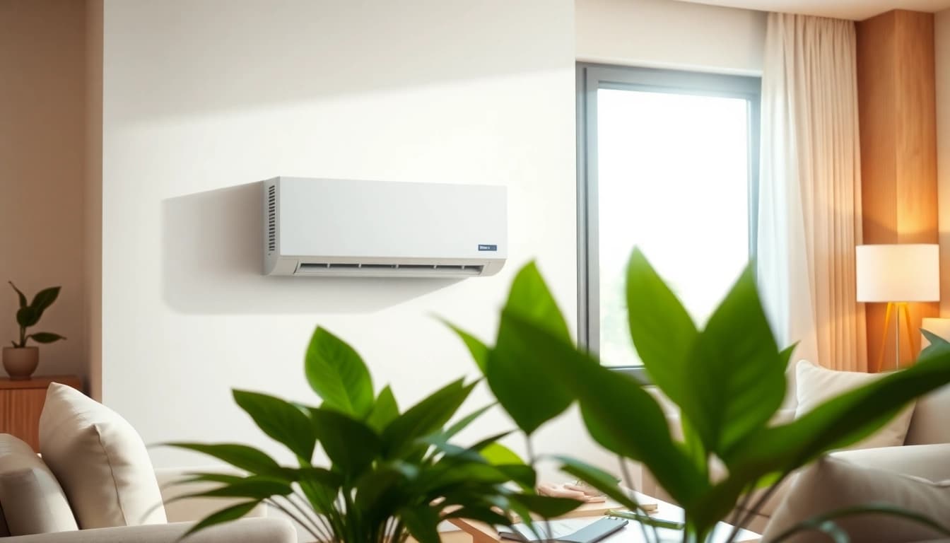 Install a mini split ac unit for efficient cooling in modern interiors