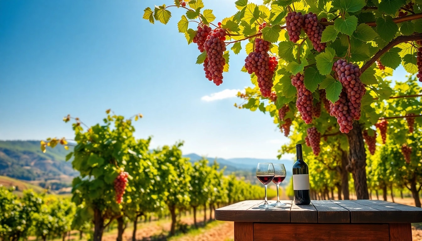 Experience the beauty of the best wineries in California with vibrant grapevines and scenic views.