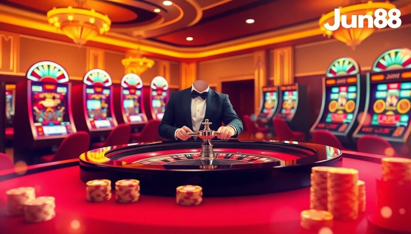 Experience the excitement of Trang Chủ Jun88 with dealers and slots enhancing your gambling adventure.