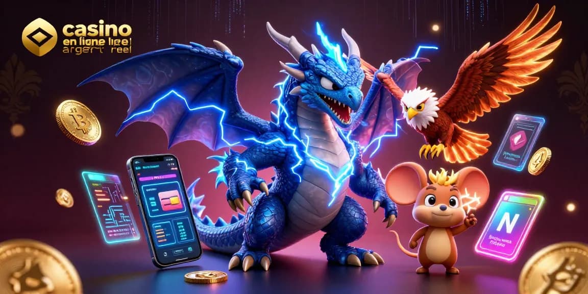 Jouez au casino en ligne argent réel avec des dragons puissants et des designs modernes.
