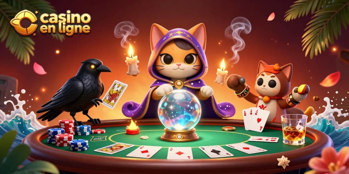 Jouez à des jeux captivants de casino en ligne avec notre illustration de casino convivial.