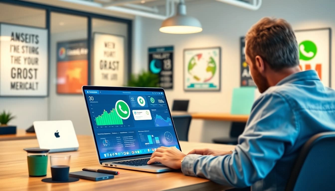 Engaging view of What is a CRM for WhatsApp interface in a modern workspace.