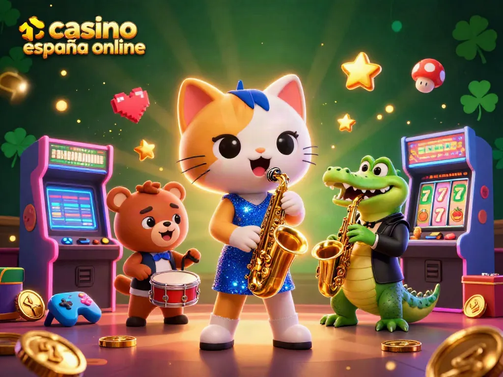 Actividad en casino España online con personajes animados y emoción interactiva.