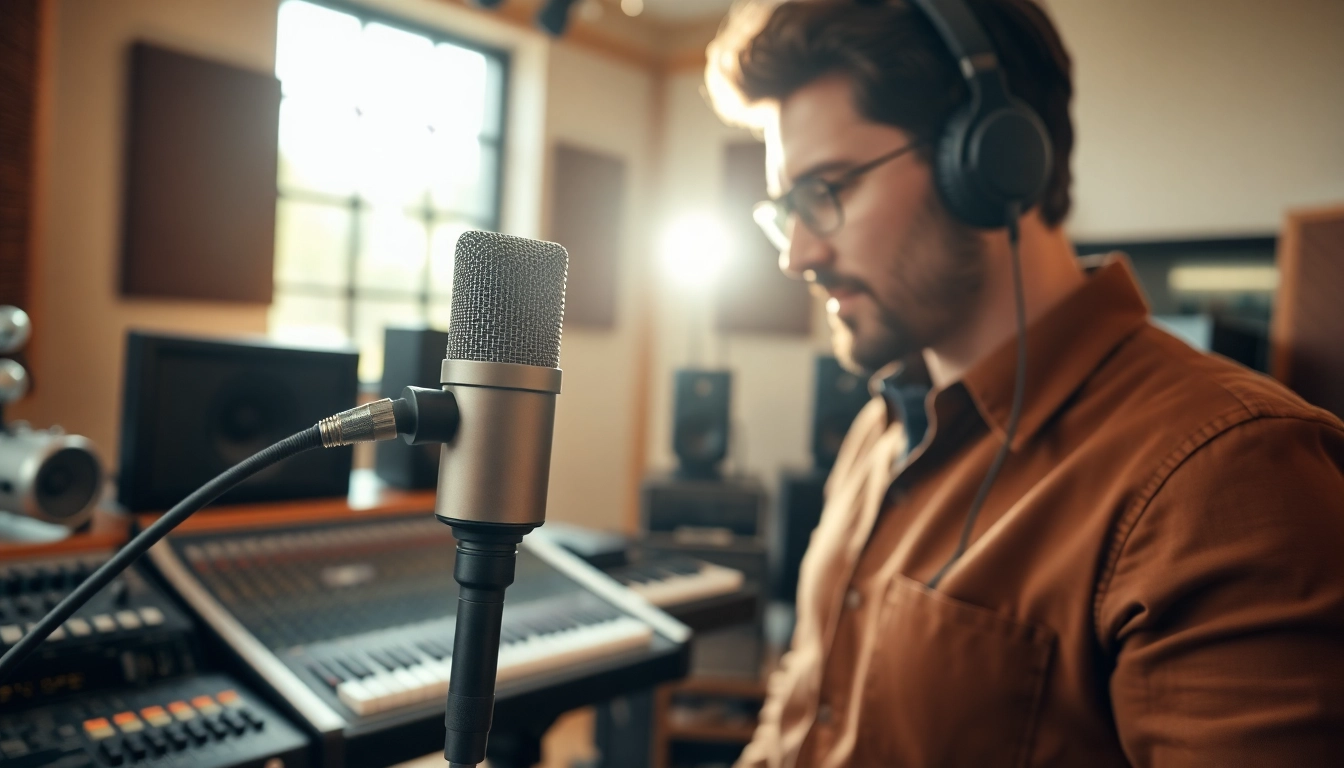 Capture the sound quality of the MV88 microphone in a vibrant studio setting.