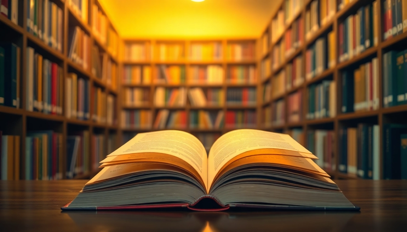 Illustration of an open book symbolizing information in a library setting, conveying knowledge.