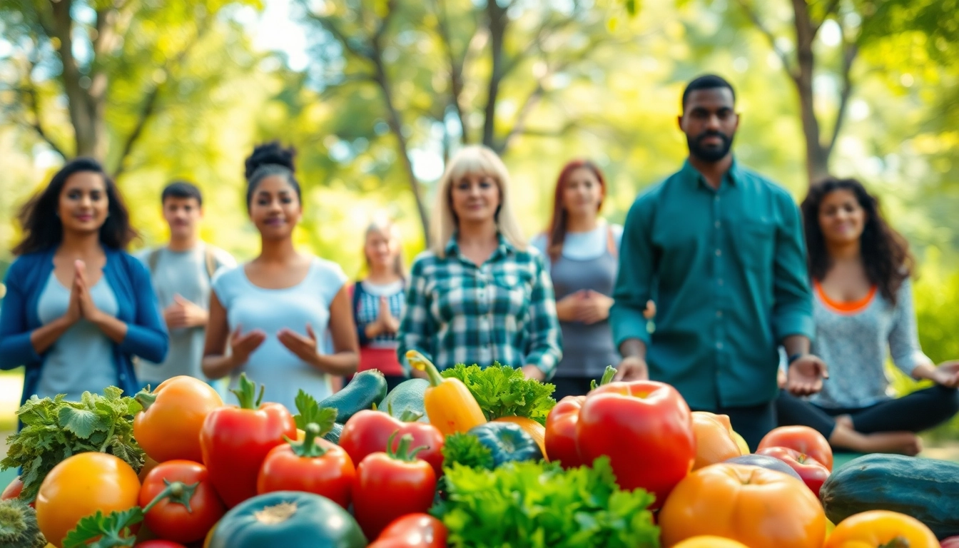 Promotimg Health with a vibrant community engaging in healthy activities outdoors.
