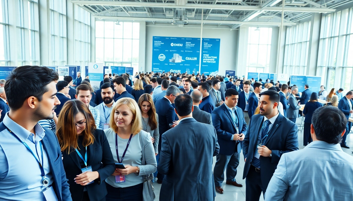 Engaging scene at a construction network association event showcasing professionals networking.