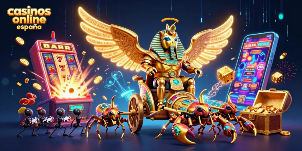 Juega en casinos online España con el escarabajo dorado y tragamonedas en explosión.