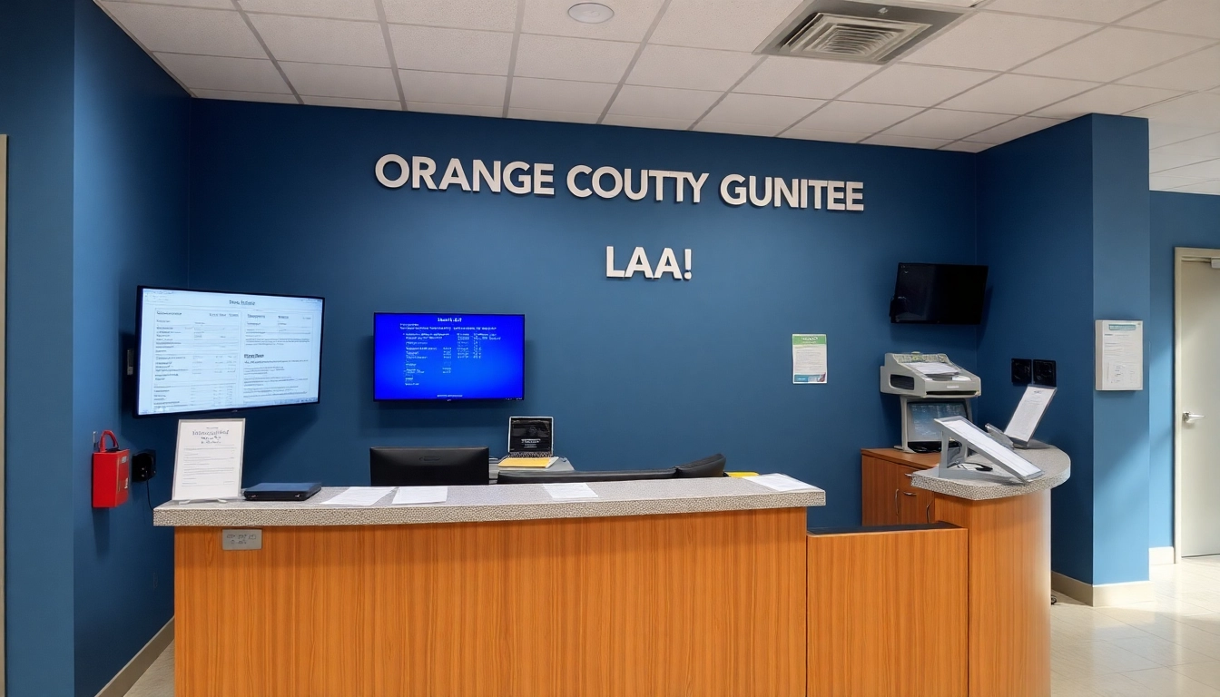 View of a professional setting for orange county jail inmate booking information with detailed forms and status updates.