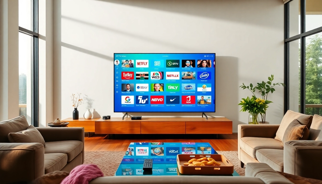 Stream live content on https://vizomate.com from your cozy living room setup featuring modern technology.