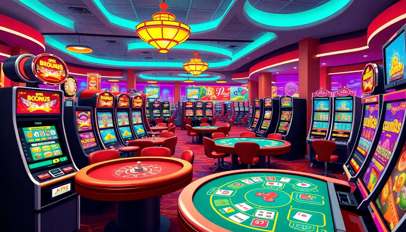 Explore casino sites offering diverse games and thrilling fun in a lively gaming environment.