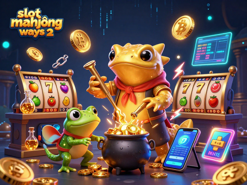 Spin and win with slot mahjong ways 2, featuring a golden salamander and lively gambling elements.