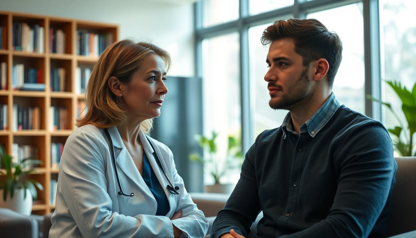 Best psychiatrist in Dubai engaged in a thoughtful consultation with a patient.