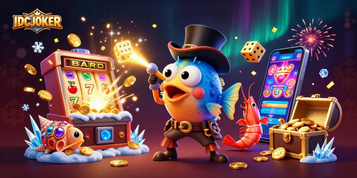 IDCJOKER promotes exciting slot gameplay with a thrilling underwater adventure featuring animated characters.