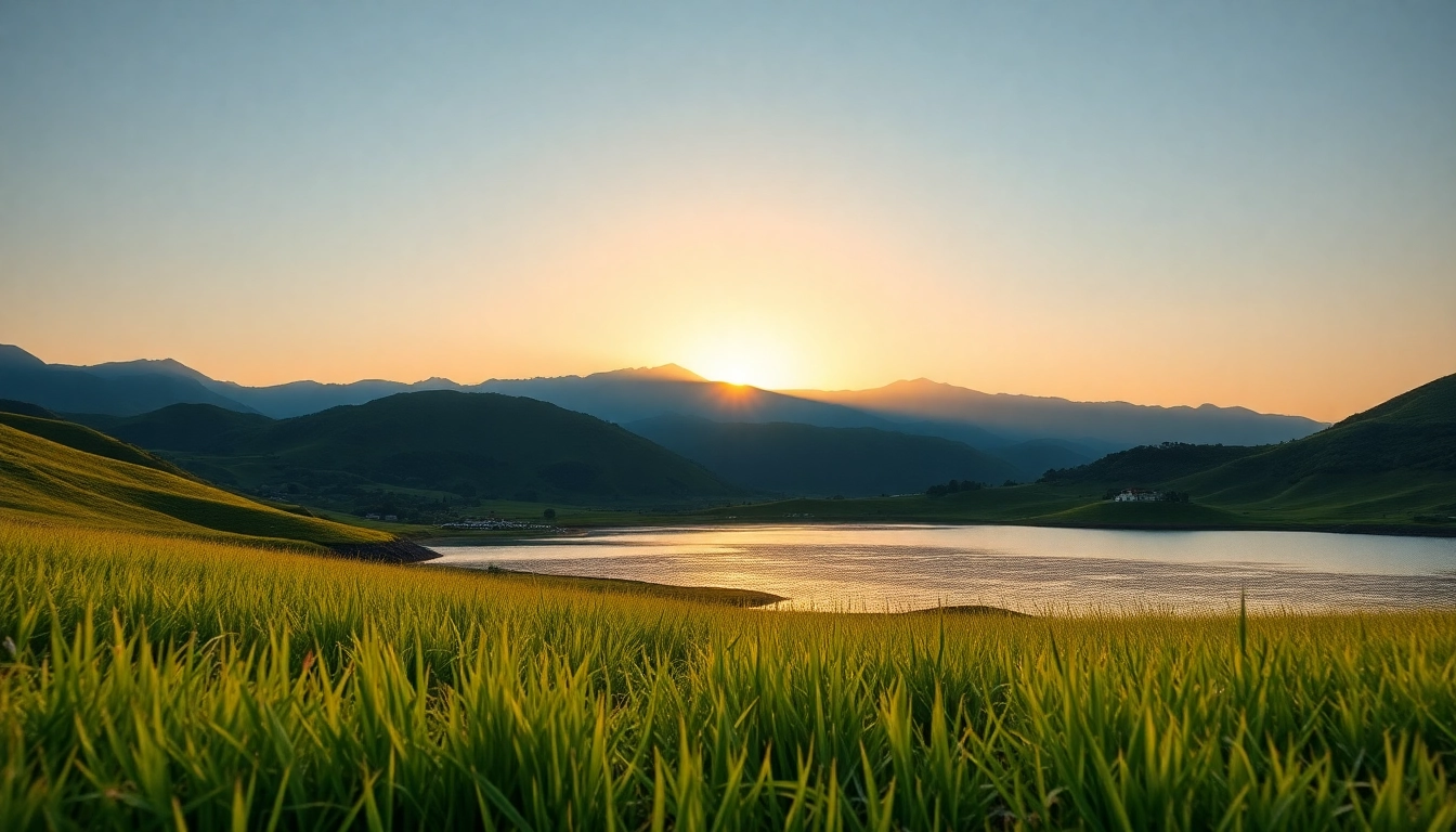 Relaxing wellness retreat by a calm lake with mountains in the background. Perfect setting for relaxation.