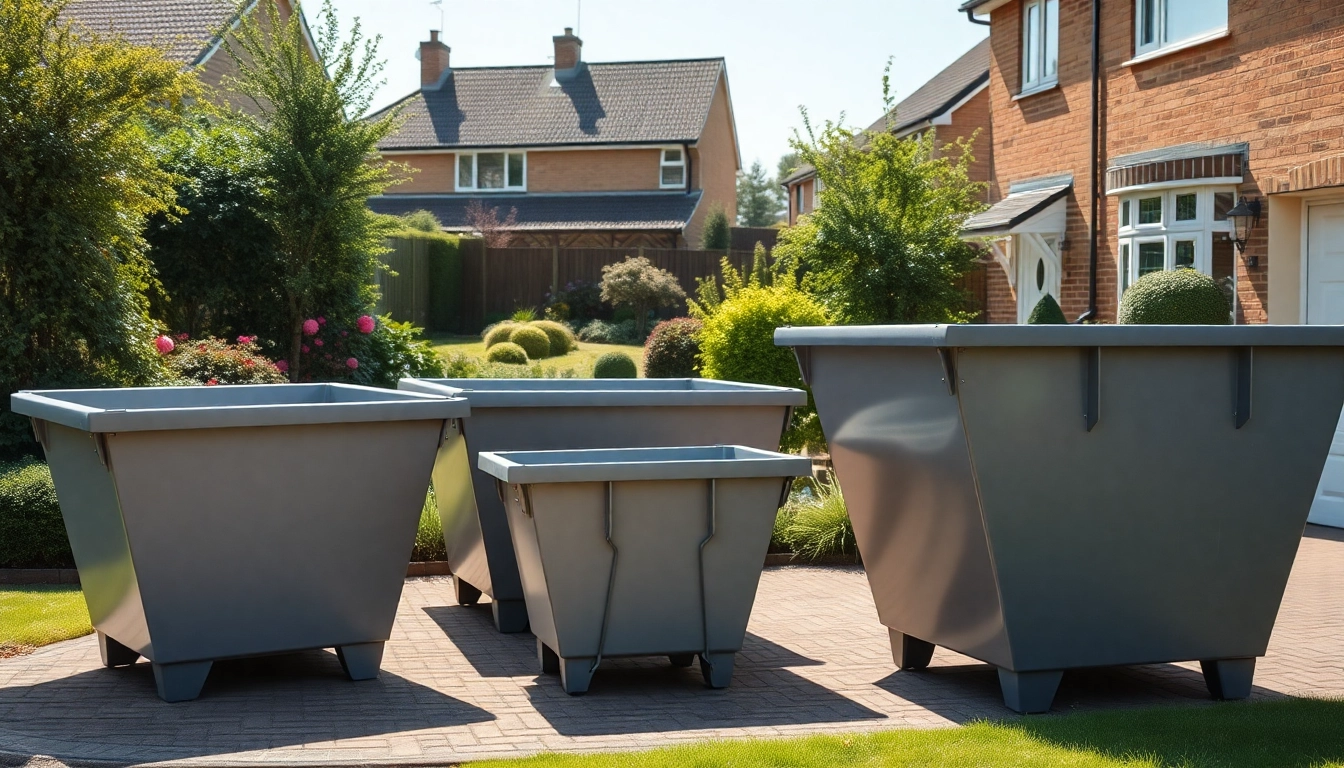 Efficient skip hire services displayed in a tidy driveway enhancing home improvement efforts.