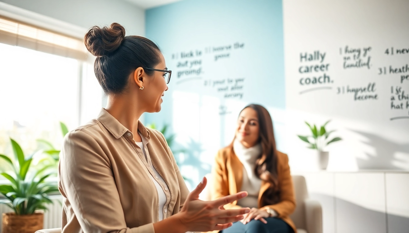 Empowering career coaching for women in a bright office setting.