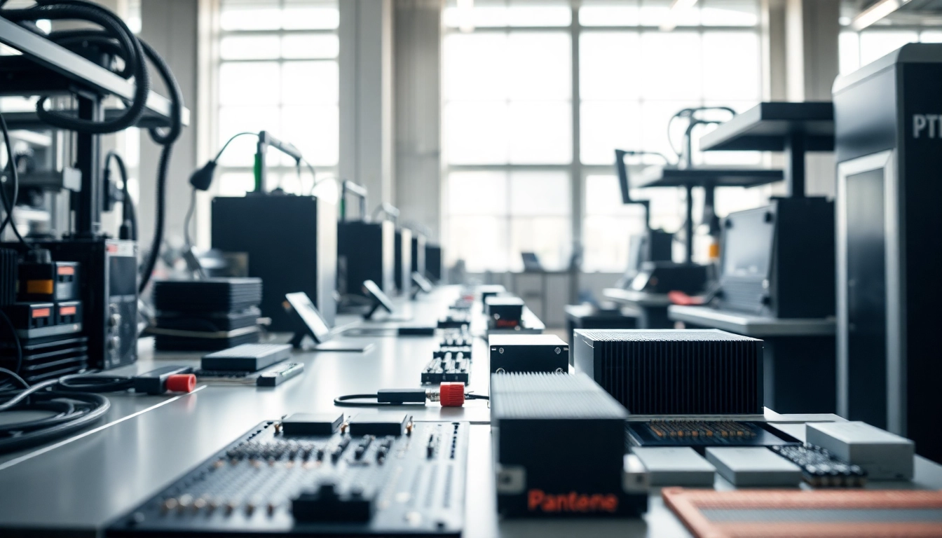 Pantene Industrial workspace showcasing advanced electronic products and components.