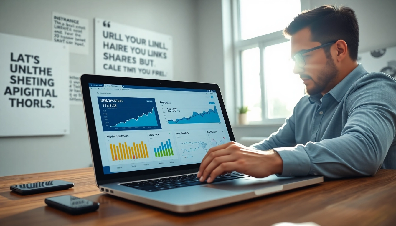 Discover the best url shortener to make money with analytical marketing tools in a vibrant workspace.